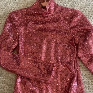 SEQUINS PINK TOP